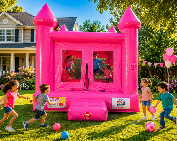 9 foot x 9 foot Small Pink Castle
