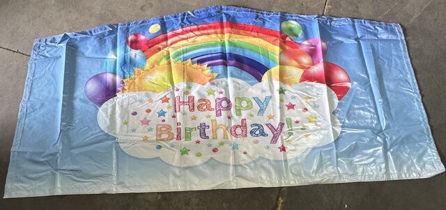 happy birthday rainbow panel