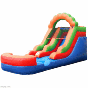 12ft Multi Colored Mini Water Slide