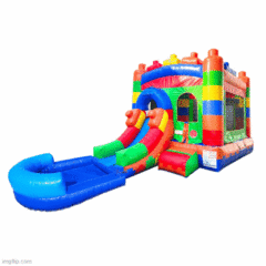 Lego Jump w/ Slide and hoop and water tub