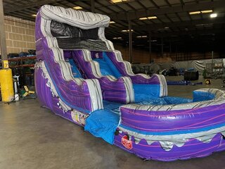 14 foot Purple and Gray Water Slide