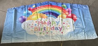 happy birthday rainbow panel