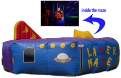 Laser Maze Game w/ 6 taggers (smaller inflatable)