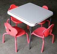 Kids Table(2"x2") w/ 4 Red Chairs