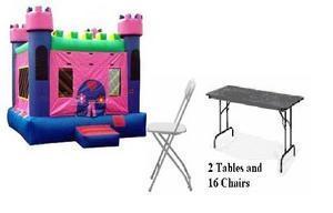 Pink Castle Fun Pack 6 w/ 2 Tables and 16 Chairs