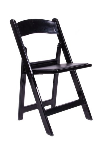 Black Padded Resin Chairs