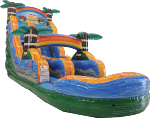 19' Tiki Slide with Big Pool