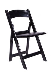 Black Padded Resin Chairs