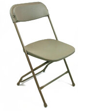 Beige Plastic Folding chair