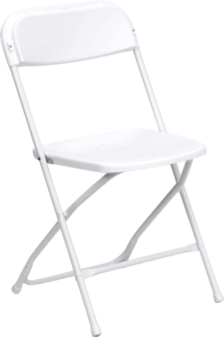 White Plastic Folding Chair