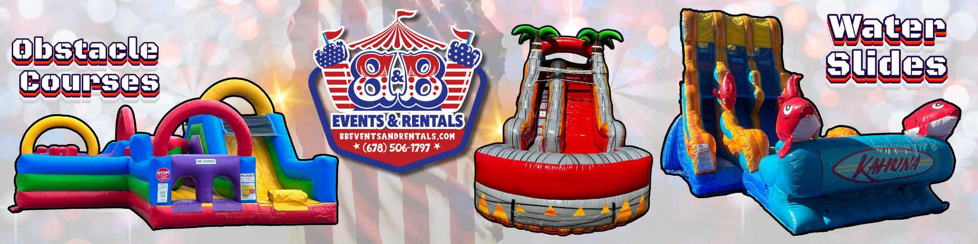 Water slide rentals in Cleburne, Alabama, are the perfect way to keep kids and adults cool during summer events. Whether you're planning a school field day, a church picnic, or a backyard party, our inflatable water slides bring excitement and non-stop fun. Reserve yours today!