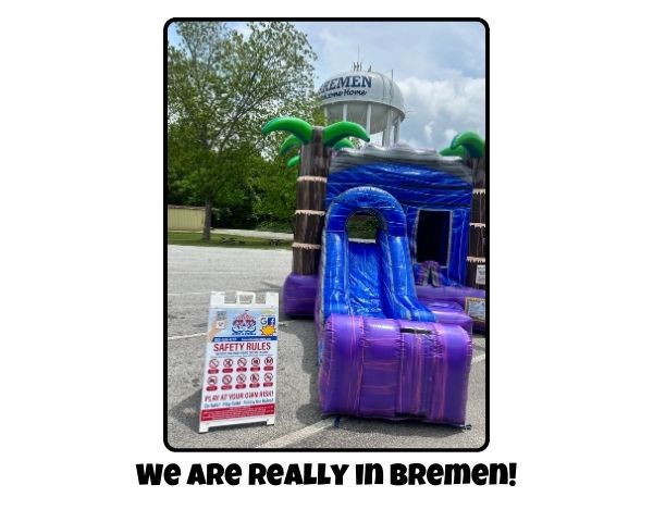 Water Slide Bounce House Rental inBremen City in Haralson, County Georgia