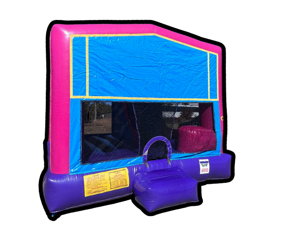 Pink and Purple Bounce House with Slide 
