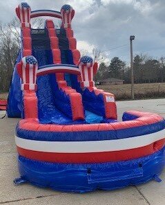 20' Patriotic Boxing Single Lane Drop Slide