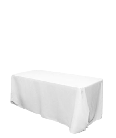 White Rectangle Linen 90x132