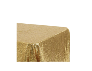 Gold Sequin Linen 90X132