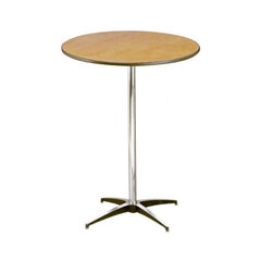 Cocktail Table, 30" Cocktail height - Chrome Column, X-Base