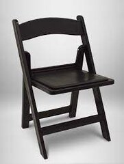 Black Resin Chair w/ Pad