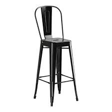 Metal Bar Height Chair w/ Back