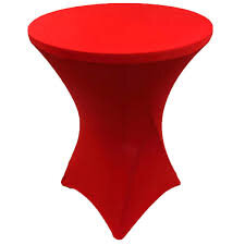 RED SPANDEX LINEN FOR COCKTAIL TABLES