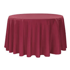 Poly 90" Round Tablecloth Burgundy