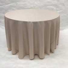 Poly 90" Round Tablecloth Light Champagne