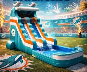 18ft Dolphins Water Slide 