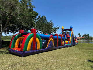 83 Foot Original Colors Castle Obstacle Course