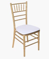 Gold Chiavari Chair With White Cushion
