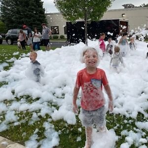 foam party with kids