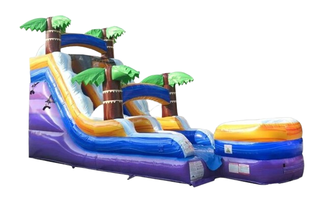 15' Tropical Purple Marble Slide Wet / Dry Slide