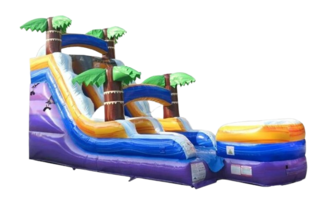 15' Tropical Purple Marble Slide Wet / Dry Slide