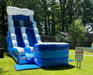 15' Blue Marble Wave Wet / Dry Slide