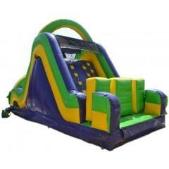 Double Lane Rock wall waterslide with pool