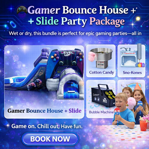 Gamer Bounce House and Slide Party Package 