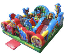 Animal Kingdom toddler bouncer with slide and ball pit