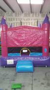 Pink and Purple Castle Bounce House 15X15