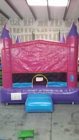 Pink and Purple Castle Bounce House