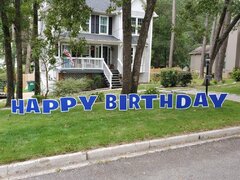 Blue Happy Birthday Yard Card Package