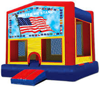 USA Flag Modular Bounce House