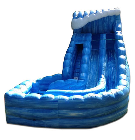 18ft Dual Curve Marble Dual Lane Wet-Dry Slide 