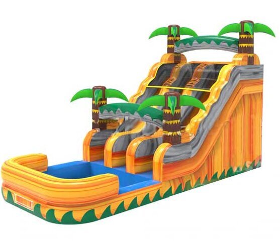 18ft Dual Palm Wet-Dry Slide 