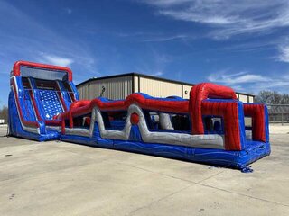 70ft American Rush Obstacle Course with Rock Wall