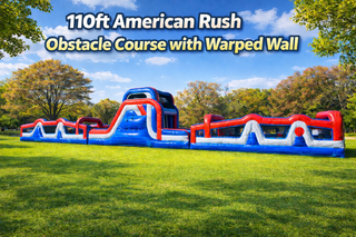110ft American Rush Obstacle Course with Warped Wall
