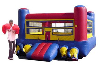 Boxing Ring with Big Gloves