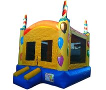 (B) Square Birthday Cake Bounce House