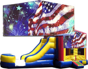 (C) Freedom 4th of July Bounce Slide Combo