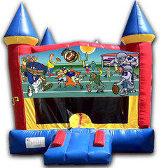 (C) Football Castle Bounce House