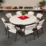 60 inch round table, 8 chairs