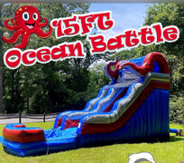 16ft Ocean battled slide with tentacles